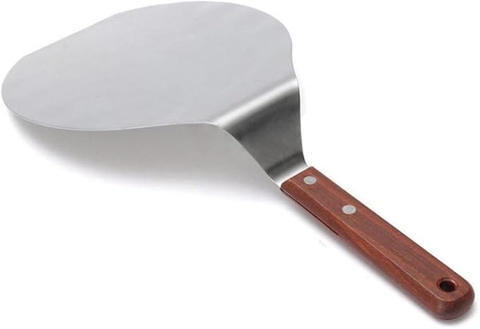 Stainless Steel Pizza Spatula Peel Shovel Cake Lifter Wood Handle Plate Holder Baking Tool Baking Homemade Pizza