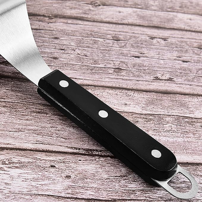 Small Stainless Steel Pizza Peel – 6.6" Transfer Spatula with Wooden Handle for Oven, Stone, and Grill Use